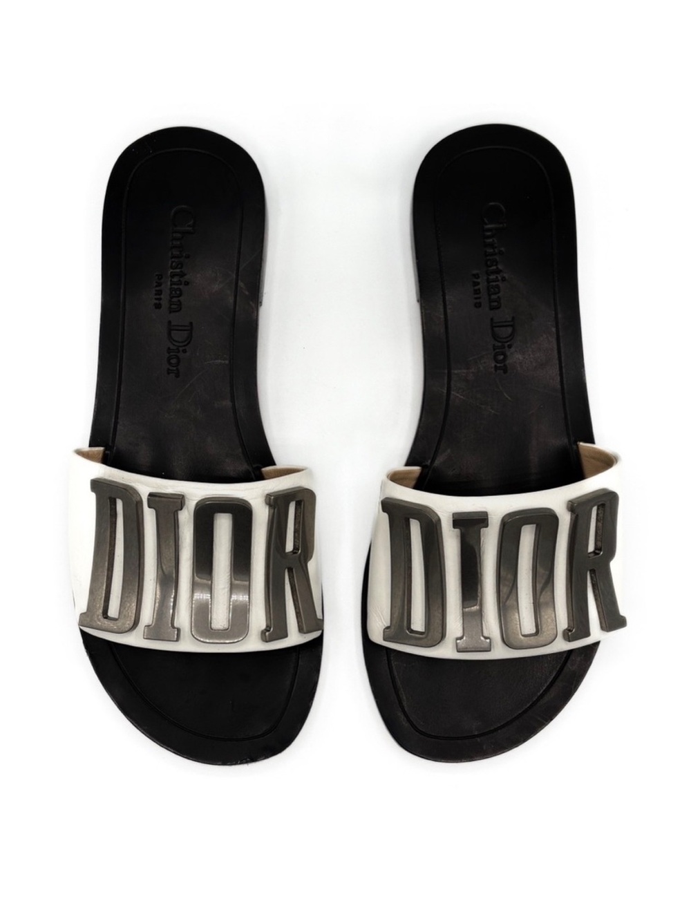 Christian Dior Diorevolution Logo Leather Sandals 36